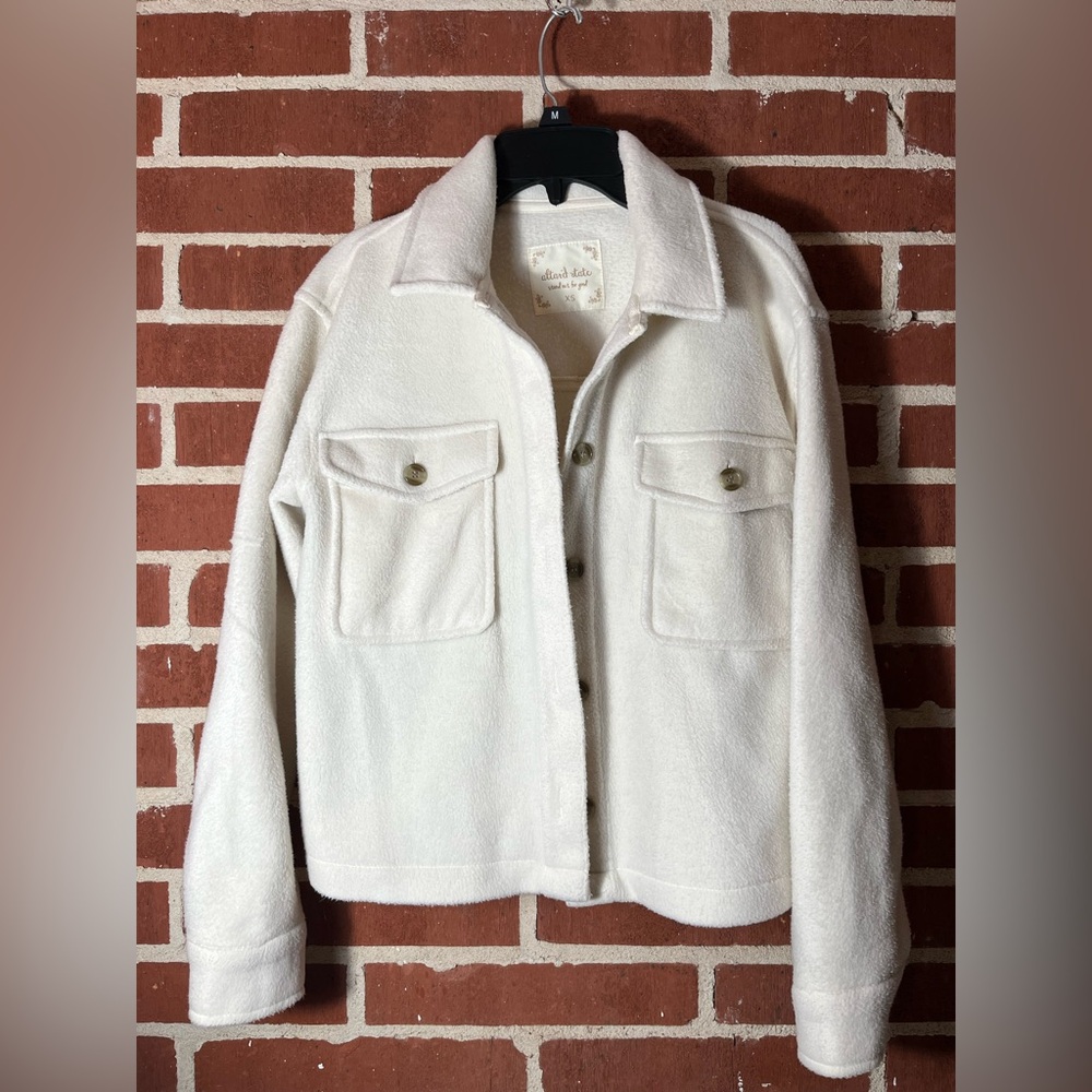 Altar'd State White Teddy Jacket. XS
